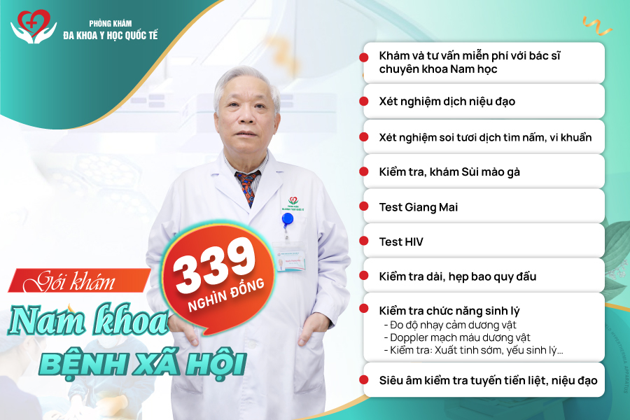 Gói khám bệnh xã hội nam